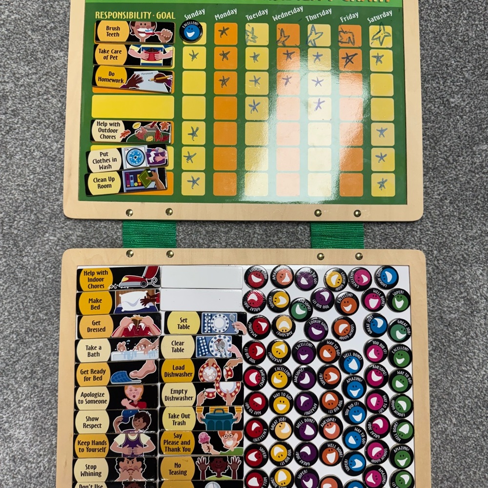 Magnetic Dry Erase, Responsibility/Chore Chart for Kids